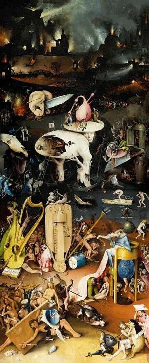 Part 2 Of The Garden Of Earthly Delights By Bosch (PRT_9976) - Canvas Art Print - 16in X 38in
