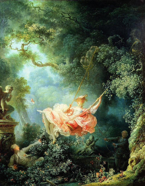Happy Accidents On The Swing (1767) By Jean Honor√© Fragonard  (PRT_9966) - Canvas Art Print - 22in X 28in
