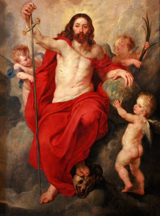 Christ Triumphing Over Death And Sin (circa 1615) By Peter Paul Rubens (PRT_10015) - Canvas Art Print - 16in X 22in