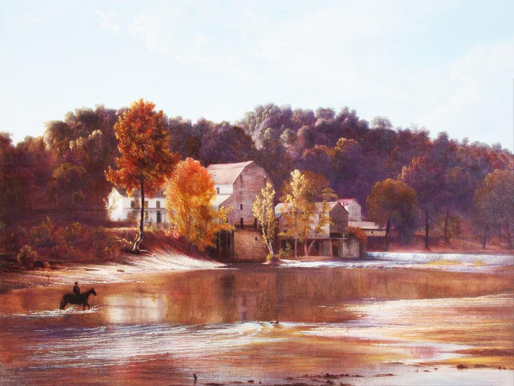 Governor Morrow‚Äôs Mill By Godfrey Frankenstein (PRT_10033) - Canvas Art Print - 23in X 18in