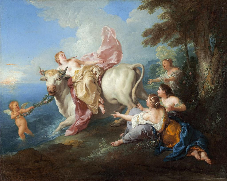 The Abduction Of Europa (1716) By Jean Fran√ßois De Troy (PRT_10122) - Canvas Art Print - 23in X 19in