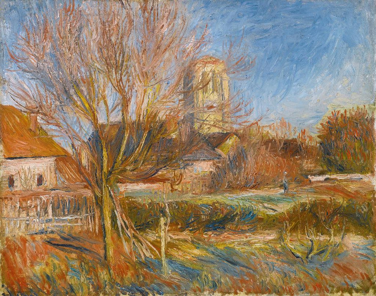 The Church At Essoyes (circa 1890s) By Pierre Auguste Renoir (PRT_10190) - Canvas Art Print - 25in X 19in