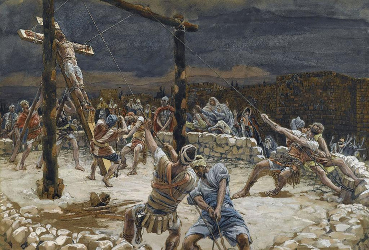 The Raising Of The Cross (1886) By James Tissot (PRT_10130) - Canvas Art Print - 22in X 15in