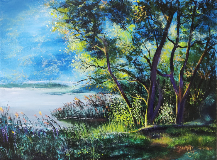 Majestic Nature (ART_7615_59960) - Handpainted Art Painting - 24 in X 18in