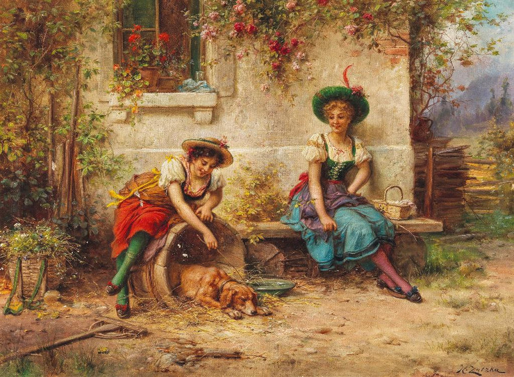 Qu√§lgeister By Hans Zatzka (PRT_10228) - Canvas Art Print - 30in X 22in