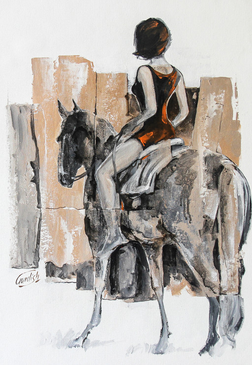 The Rebellious Wild (ART_2571_60149) - Handpainted Art Painting - 18in X 26in
