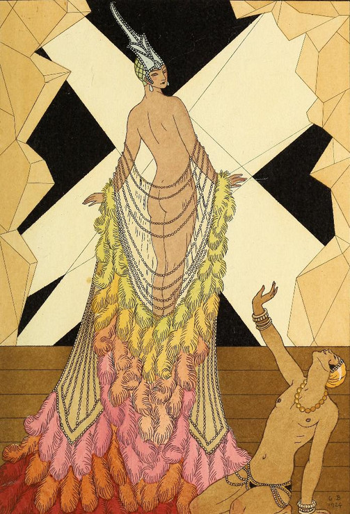 Falbalas Et Fanfreluches, L‚Äô Orgueil (1925) By George Barbier (PRT_10285) - Canvas Art Print - 14in X 20in