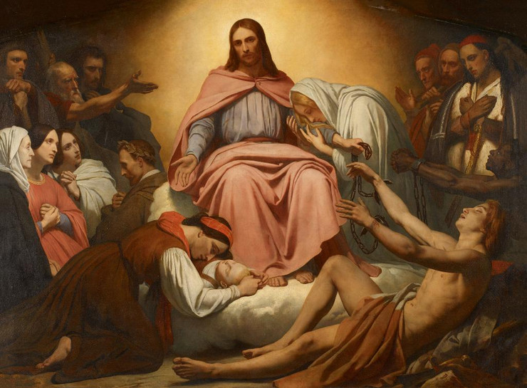Christus Consolator (1837) By Ary Scheffer (PRT_10447) - Canvas Art Print - 20in X 15in