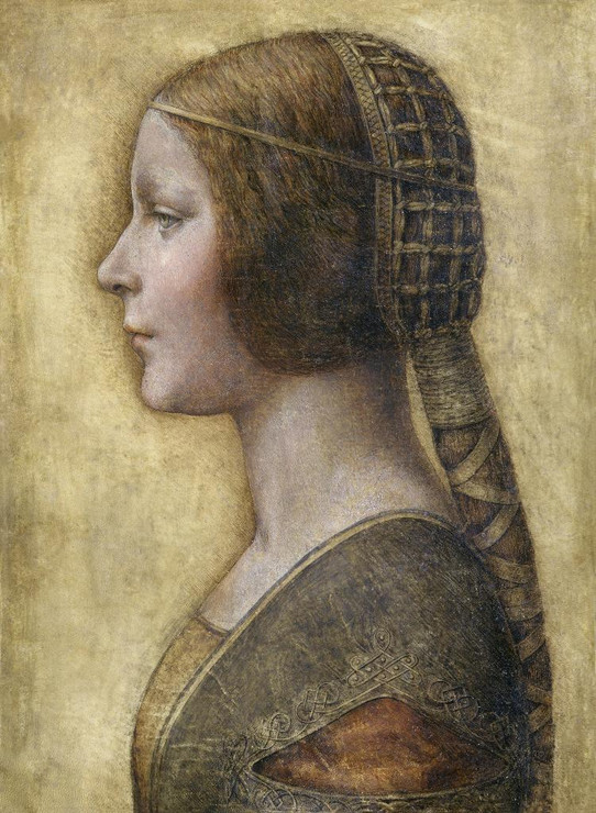 Leonardo Da Vinci's Profile Of A Young Fianc√©e (1495) (PRT_10485) - Canvas Art Print - 18in X 25in