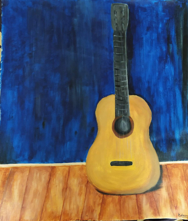 Harmony Of Loneliness (ART_8046_60320) - Handpainted Art Painting - 20in X 22in