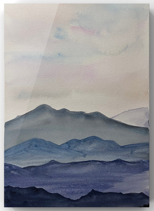 Healing landscapes: abstract watercolour landscape painting (ART_8280_60444) - Handpainted Art Painting - 8in X 12in