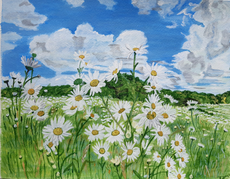 Serenity  (ART_5913_60337) - Handpainted Art Painting - 12in X 10in