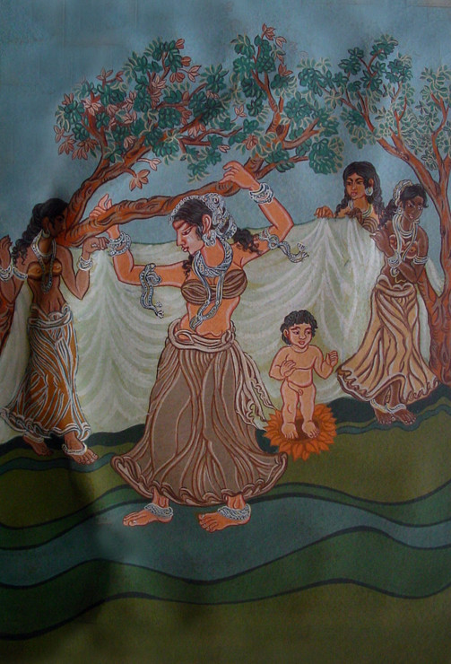 BUDDHA-3 (ART_8083_60891) - Handpainted Art Painting - 12in X 21in