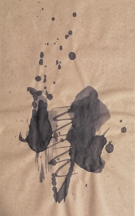 Broken hearts are a mess (ART_8148_61088) - Handpainted Art Painting - 7in X 11in