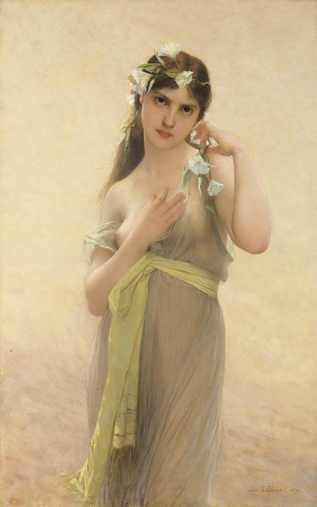 Morning Glory (1879) By Jules Joseph Lefebvre (PRT_10633) - Canvas Art Print - 21in X 33in