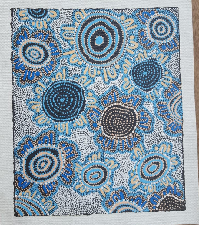 Meeting place (ART_8336_61228) - Handpainted Art Painting - 8in X 10in