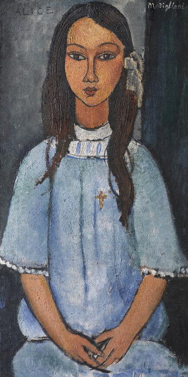 Alice (1916) By Amedeo Modigliani (PRT_10777) - Canvas Art Print - 22in X 43in