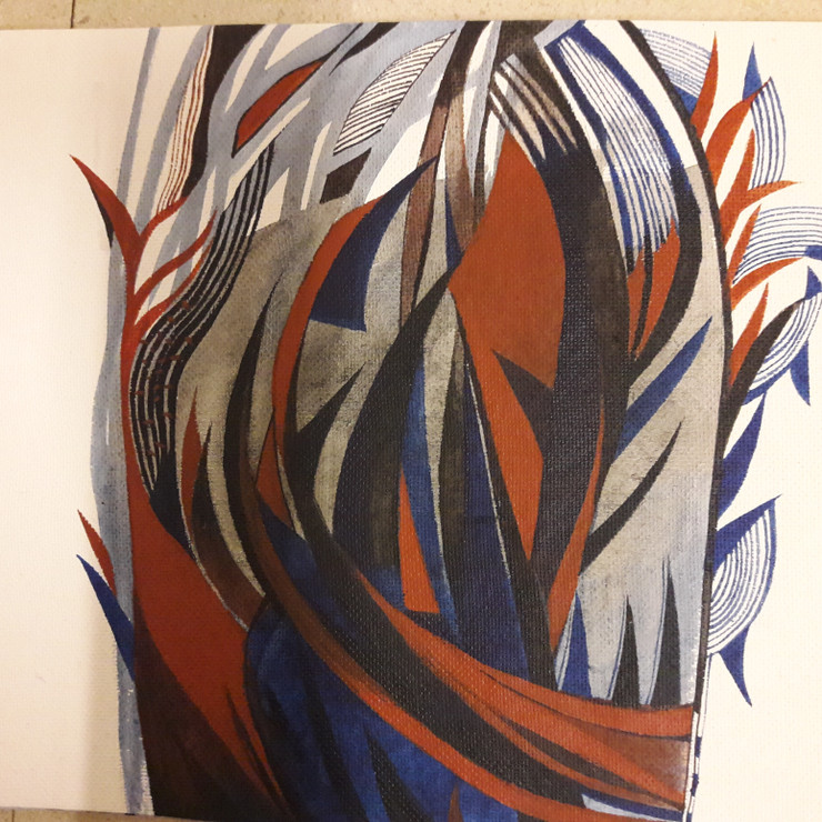 Blossom  (ART_5659_61668) - Handpainted Art Painting - 15in X 11in