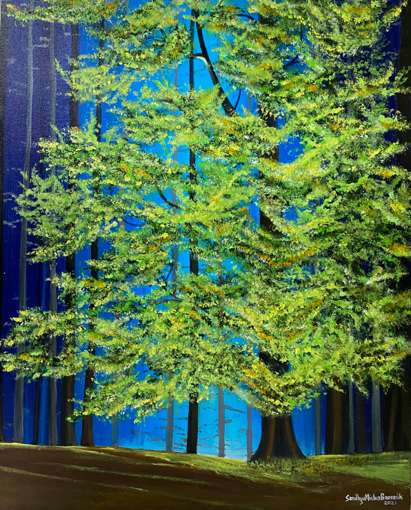 Landscape 1 (ART_8370_62239) - Handpainted Art Painting - 24in X 30in