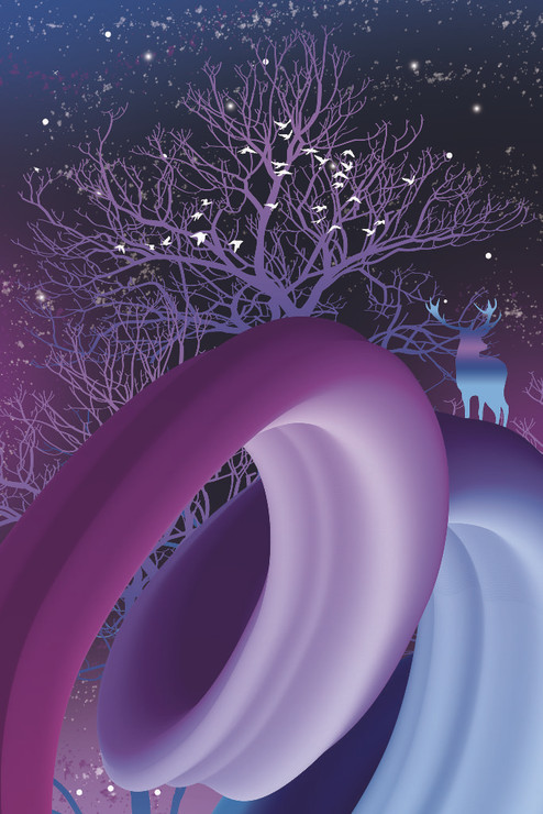 Digital Artwork053 (PRT_11233) - Canvas Art Print - 19in X 28in
