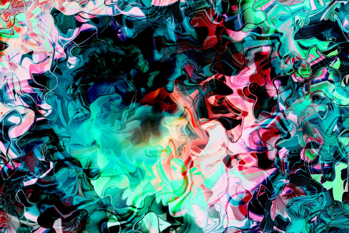 Digital multicolor  (PRT_7809_62862) - Canvas Art Print - 36in X 24in