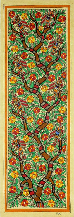 Tree of life (ART_8416_63409) - Handpainted Art Painting - 8in X 23in