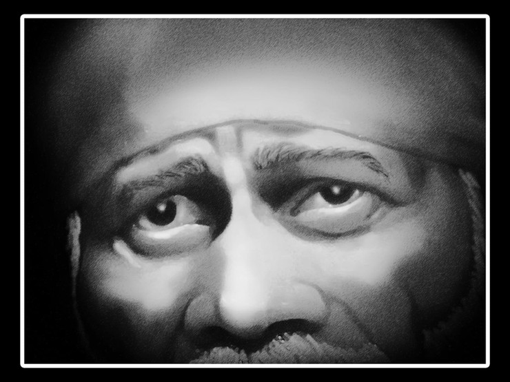 Sai baba Eye (PRT_8408_63586) - Canvas Art Print - 18in X 14in