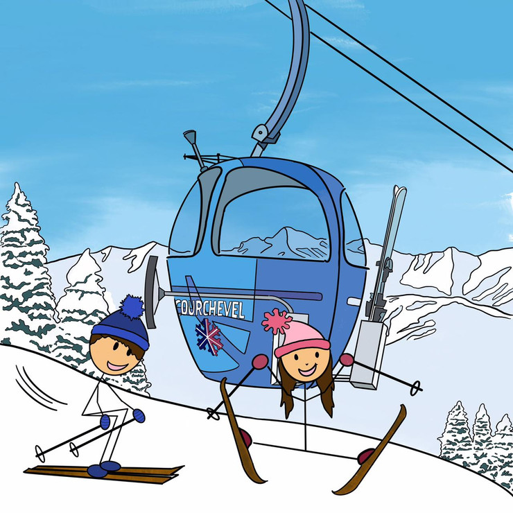 MY COURCHEVEL SWEETHEART ? (PRT_8418_63511) - Canvas Art Print - 36in X 36in