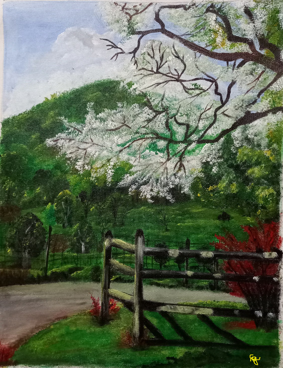 BEAUTY OF NATURE (ART_8417_63467) - Handpainted Art Painting - 18in X 14in