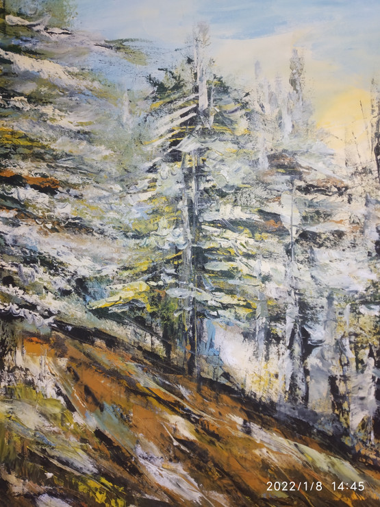 Nature 6 (ART_8426_63789) - Handpainted Art Painting - 36in X 48in