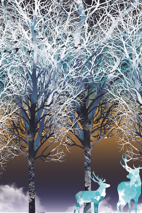 Digital Artwork148 (PRT_12220) - Canvas Art Print - 19in X 28in