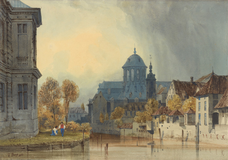 A View Of The Church Of Our Lady Of Hanswijk, Mechelen (Malines), Belgium (1831) By Thomas Shotter Boys (PRT_12321) - Canvas Art Print - 43in X 30in