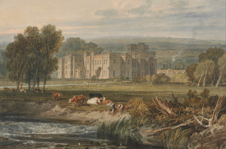 View Of Hampton Court, Herefordshire, From The Southeast (1806) By Joseph Mallord William Turner (PRT_12536) - Canvas Art Print - 33in X 22in