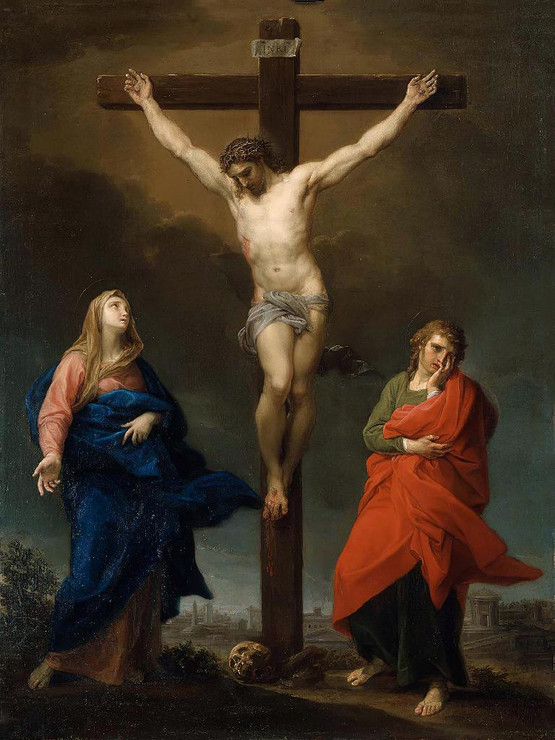 The Crucifixion (1762) By Pompeo Batoni (PRT_12460) - Canvas Art Print - 16in X 21in