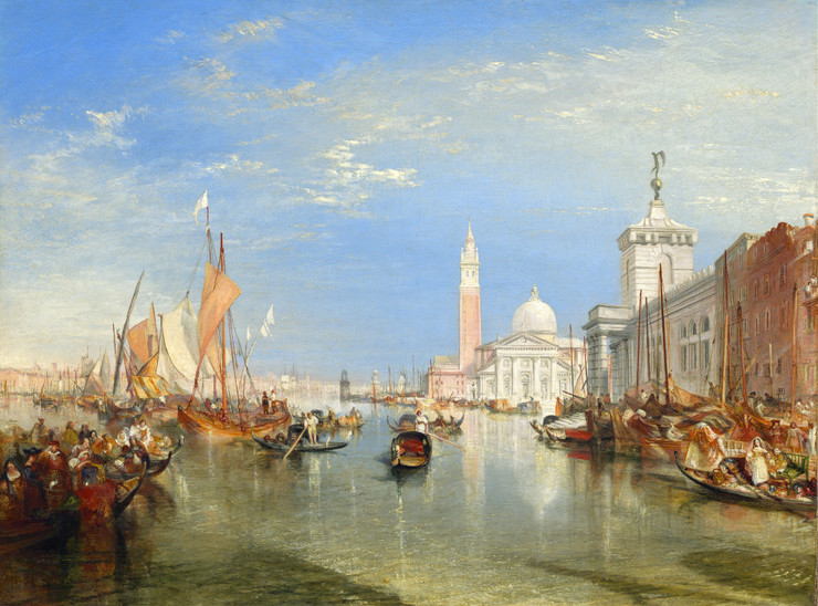 Venice The Dogana And San Giorgio Maggiore (1834) By Joseph Mallord William Turner (PRT_12553) - Canvas Art Print - 23in X 17in