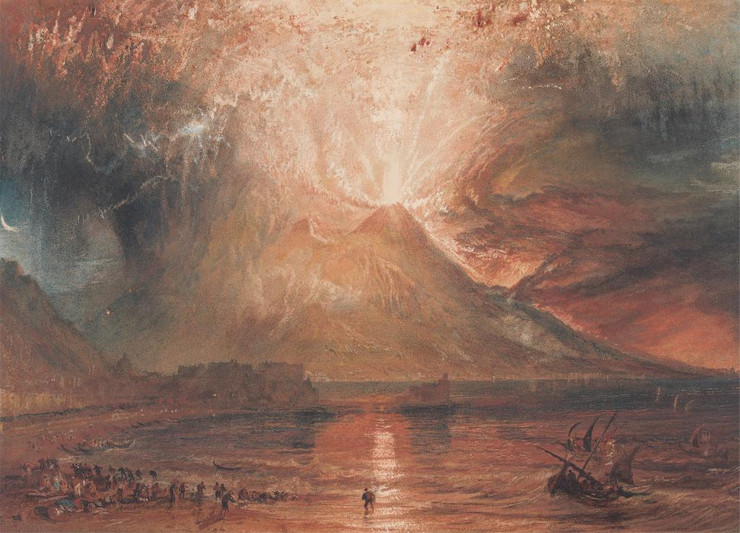 Vesuvius In Eruption (between 1817 And 1820) By Joseph Mallord William Turner (PRT_12535) - Canvas Art Print - 38in X 27in