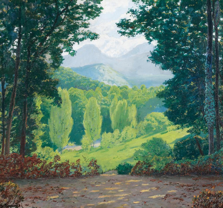 El Montseny (Montseny) By Santiago Rusi√±ol (PRT_12512) - Canvas Art Print - 23in X 22in