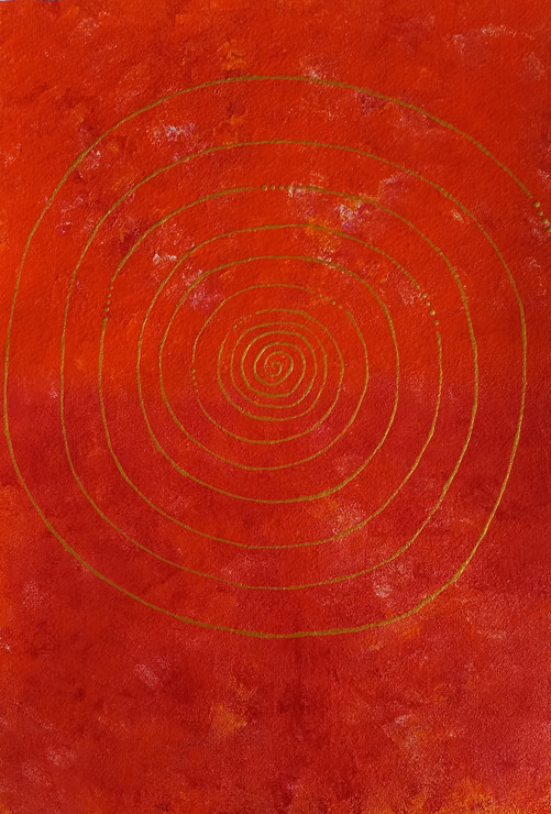 Sunrise And Sunset - Abstract Artwork (ART_8429_64408) - Handpainted Art Painting - 10in X 14in