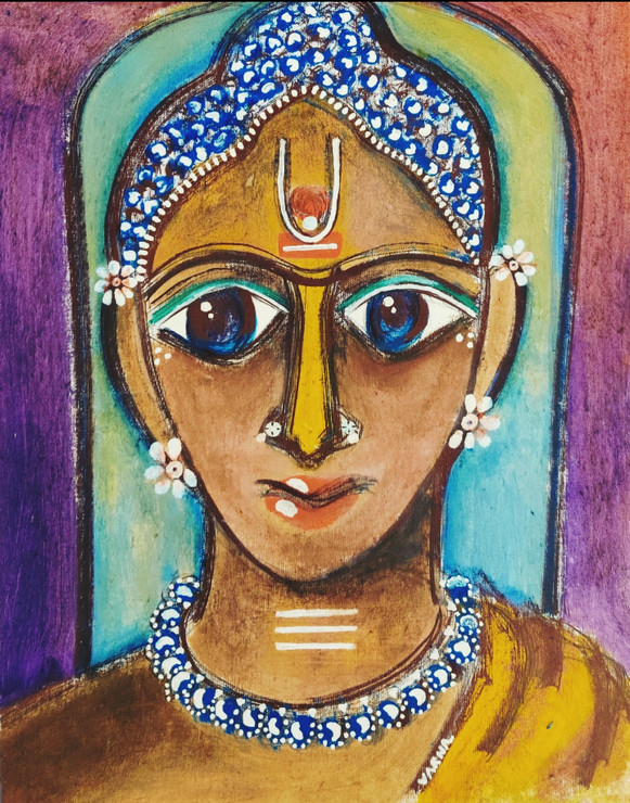 Sadhavi (PRT_8079_64230) - Canvas Art Print - 16in X 20in