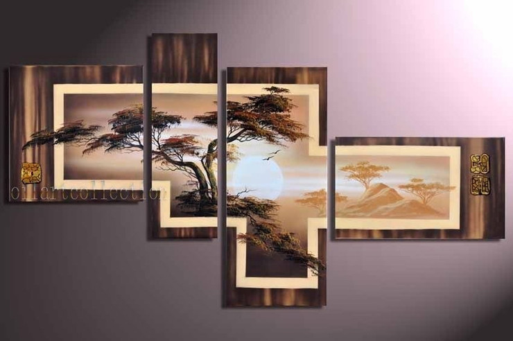 Tree Furnish 5 - 74in X 44in (Details Inside),RTCSC_70_7444,Oil Colors,Museum Quality - 100% Handpainted,Multipiece Paintings,Tree painting,Tree of Life,Beautiful Tree  - Buy Painting Online in India.