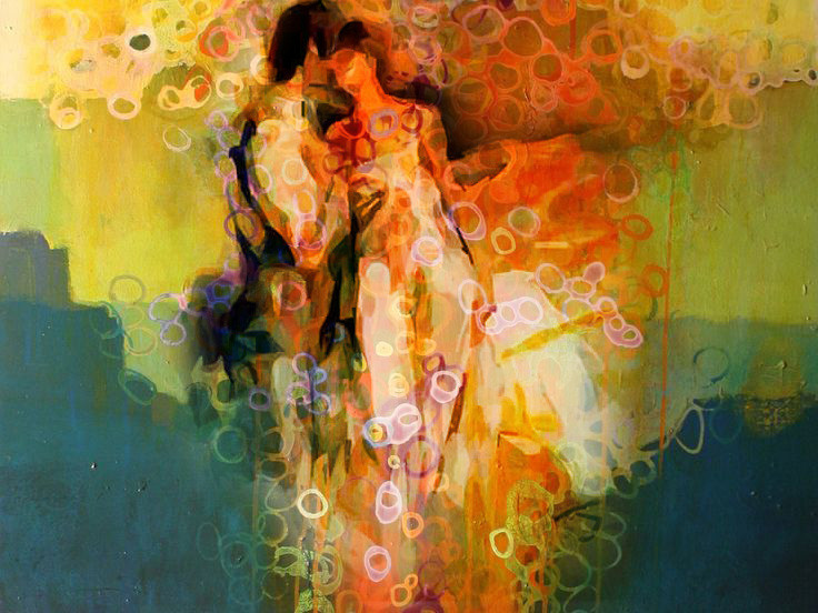 Buy Love - Handpainted Art Painting - 32in X 24in - Abstract