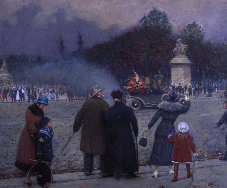 Drapeau Allemand Port√© Aux Invalides (1914) By Jean B√©raud (PRT_13250) - Canvas Art Print - 25in X 20in