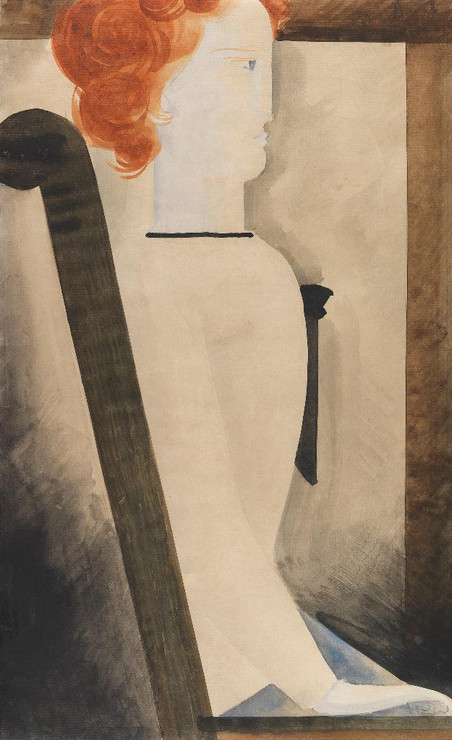 Sitzende (1929) By Oskar Schlemmer (PRT_13767) - Canvas Art Print - 21in X 34in