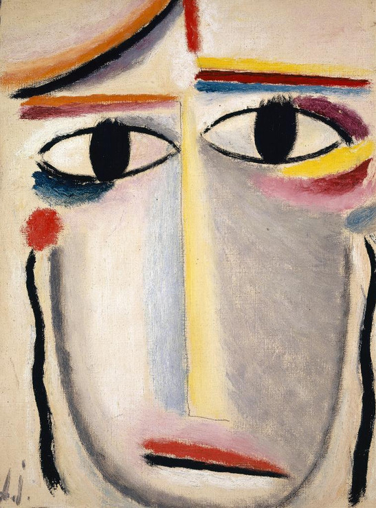 Female Head (1919) By Alexej Von Jawlensky (PRT_13773) - Canvas Art Print - 26in X 36in