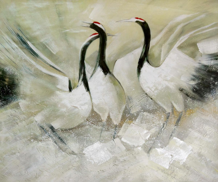 Swan Family,three birds