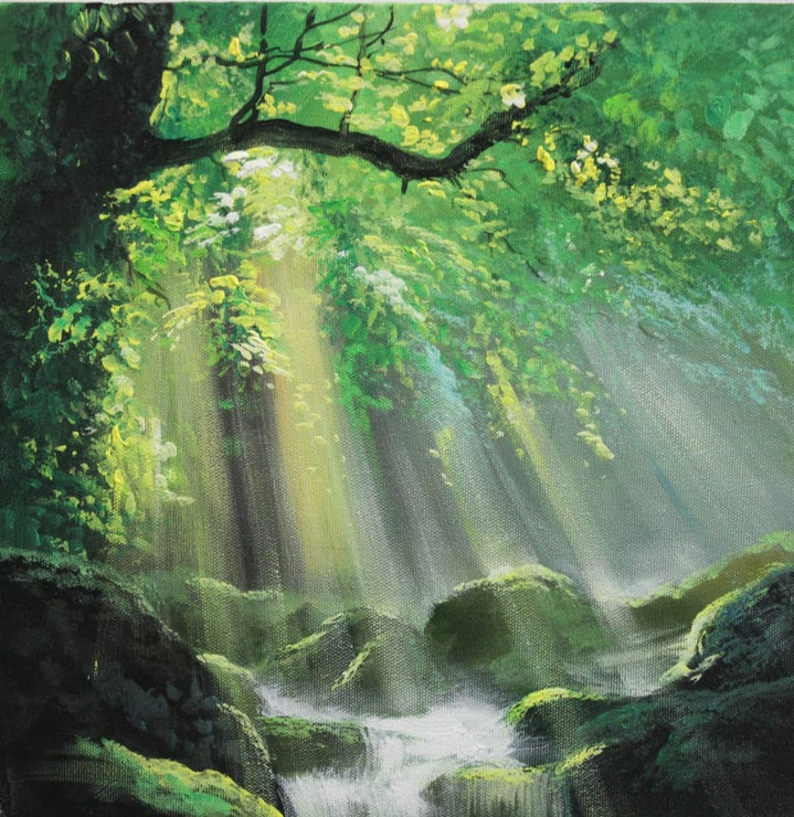 WAY TO HEAVEN BY ARTOHOLIC (ART_3319_64918) - Handpainted Art Painting - 30in X 30in