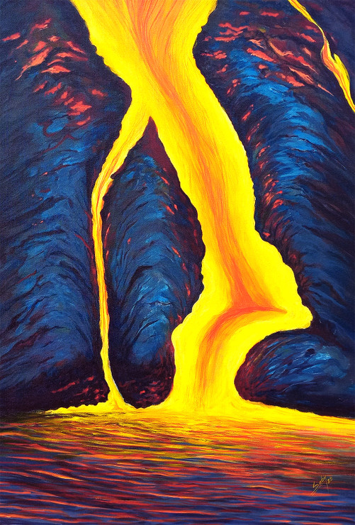 Formation (ART_464_64758) - Handpainted Art Painting - 24in X 36in