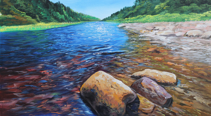 Peace of mind BY ARTOHOLIC (ART_3319_64723) - Handpainted Art Painting - 36in X 24in