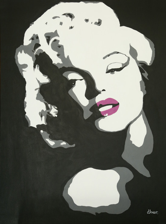 Marilyn Monroe (ART_8506_66068) - Handpainted Art Painting - 35in X 47in