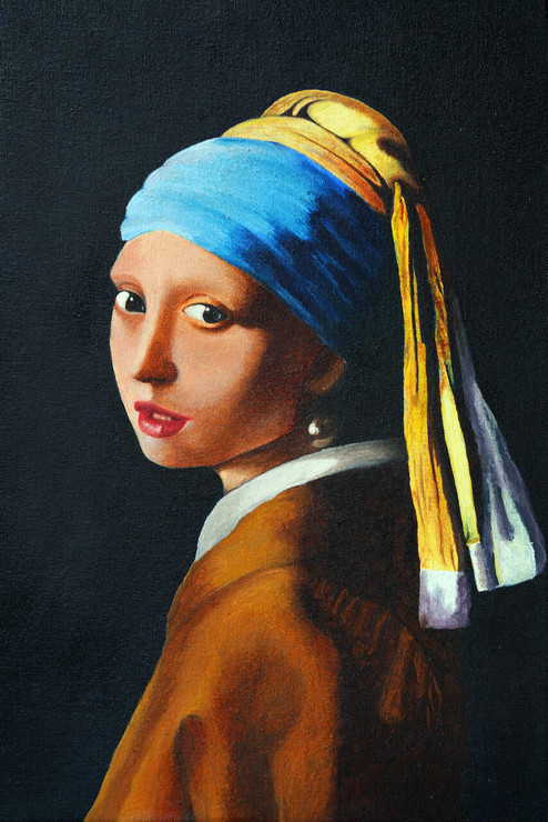 Girl with a Pearl Earring- Johannes Vermeer (PRT_8503_66057) - Canvas Art Print - 14in X 18in